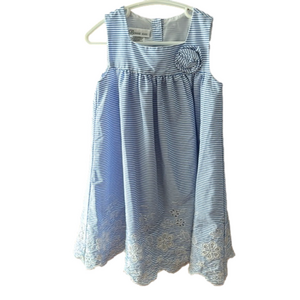 Bonnie Jean blue white striped dress